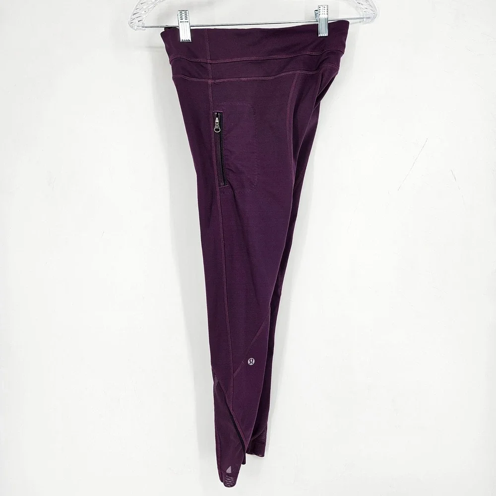 Lululemon Pants Womens 4 Inspire Joggers Purple Athletic Gym Leisure Yoga FLAWS